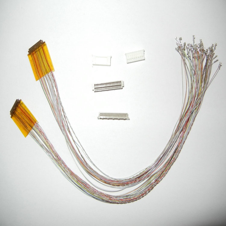 custom FI-W26S micro coaxial cable assembly I-PEX 20472-030T-20 LVDS eDP cable assembly manufactory