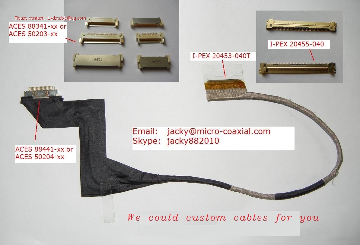 定做edp屏线,I-PEX20453连接线,I-PEX2055连接器,I-PEX 20454_20455 LVDS 连接线 I-PEX系列