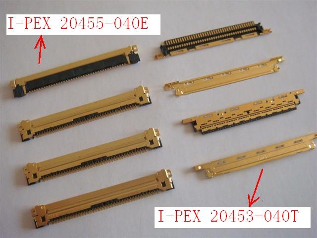 custom I-PEX 20453-040T LVDS cable,I-PEX 20453-040T cable assembly,20455-040E  eDP cable,20454-040T connector,I-PEX 20455-040E-12 in stock