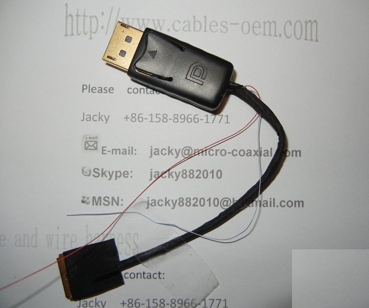 定做I-PEX 20453-030T+DisplayPort屏线, I-PEX 20455-030E-DP eDP线材加工,20453-030T+DP头eDP 屏线,20454-030T 屏线,I-PEX 20455-030E连接器现货