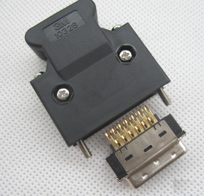 SCSI连接线伺服工控线加工 SCSI连接器 SCSI伺服连接器 SCSI卡勾弹片式焊线公头 SCSI 键式焊 3M MDR