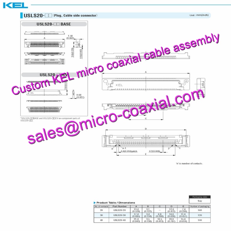 Customized KEL USL00-30L-C Micro Coaxial Cable KEL USL00-40L-A Micro Coaxial Cable XPL-SDKW Exclusive Polarised Camera SDK for XCG-CP510 FCB-EV7100 Micro Coaxial Cable