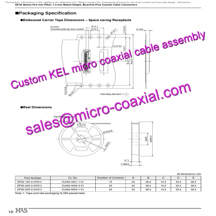 Customized KEL USLS20-40 Micro Coaxial Cable KEL XSLS20-40 Micro Coaxial Cable Tamron MP1010M VC cable FCB-EH3410 Micro Coaxial Cable