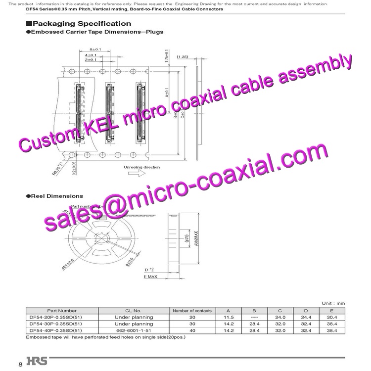 custom KEL XSL00-48L-B Micro Coaxial Cable KEL XSLS00-30-C Micro Coaxial Cable Hitachi HD camera VK-S454EN Molex 30 pin micro-coax cable DI-SC221 Micro Coaxial Cable