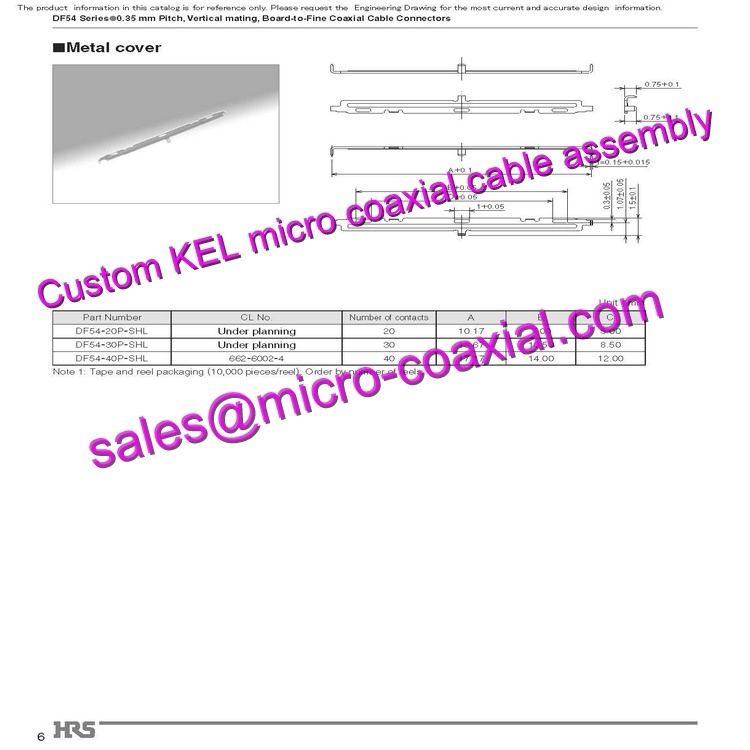 Custom KEL SSL01-20L3-3000 Micro Coaxial Cable KEL USL20-30S Micro Coaxial Cable Sony FCB-EV7520A KEL USL00-30L-C cable XPL-SDKW Micro Coaxial Cable