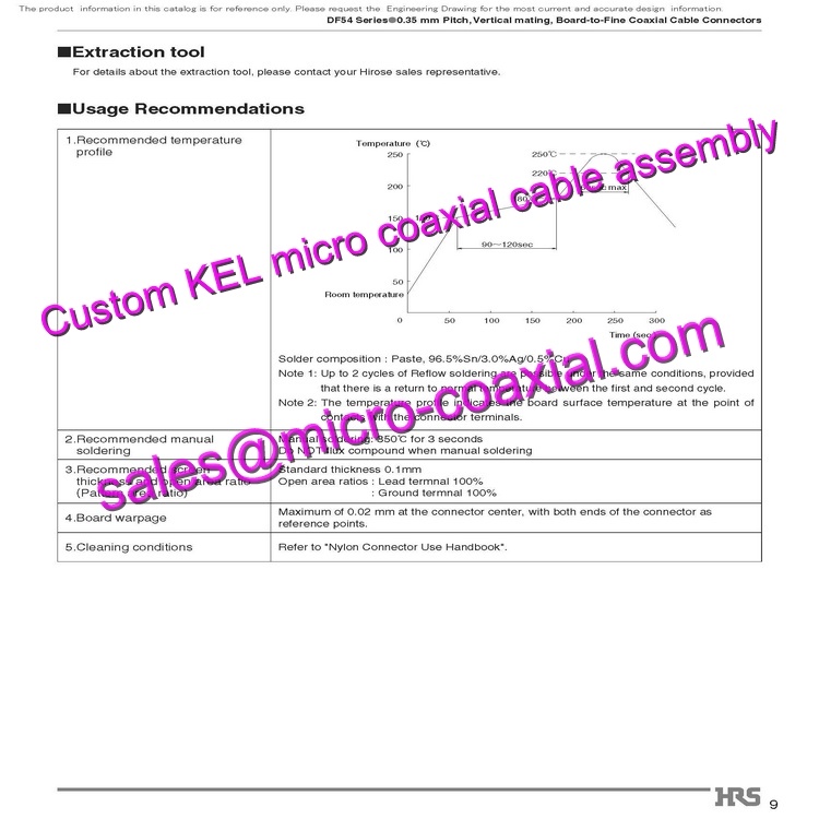 OEM ODM KEL SSL00-10L3-3000 Micro Coaxial Cable KEL SSL00-40L3-3000 Micro Coaxial Cable KEL 30 pin micro-coax cable DI-SC231 XCG-CG510 Micro Coaxial Cable