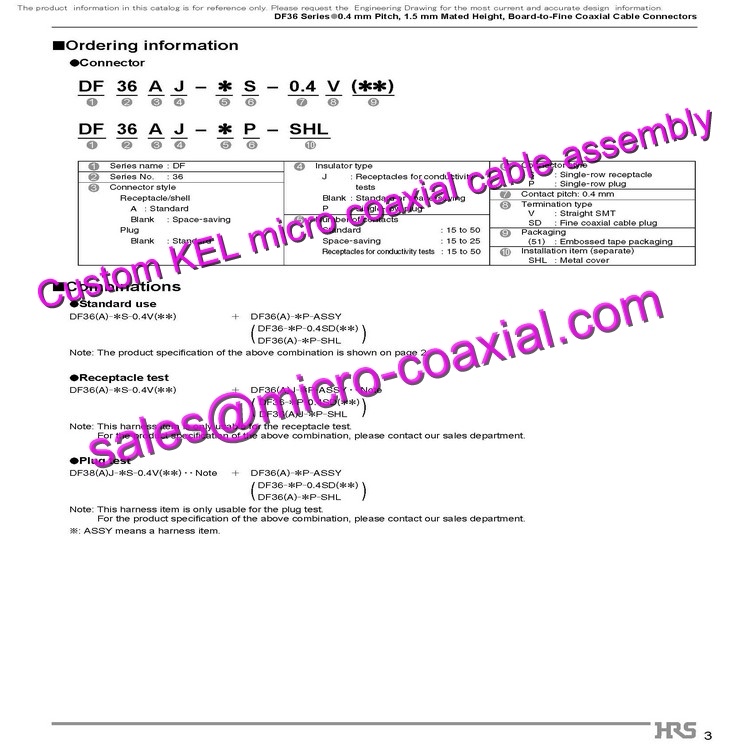 Customized KEL SSL00-30L3-0500 Micro Coaxial Cable KEL USLS20-30 Micro Coaxial Cable Sony FCB-ER8530 connector 30 pin micro coax cable DI-SC221 Micro Coaxial Cable