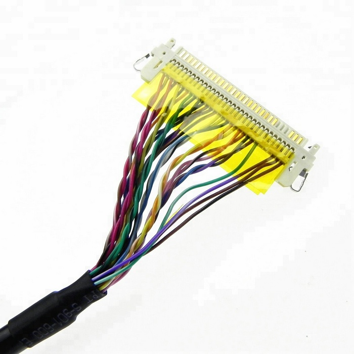 customized FI-S10S micro coaxial cable assembly DF56-40P-SHL LVDS eDP cable Assemblies Factory