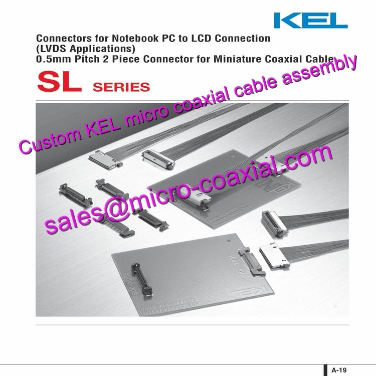 Custom KEL XSLS00-40-C Micro Coaxial Cable KEL XSLS00-40-A Micro Coaxial Cable Hitachi HD camera VK-S454EN Molex 30 pin micro-coax cable FCB-EH3150 Micro Coaxial Cable