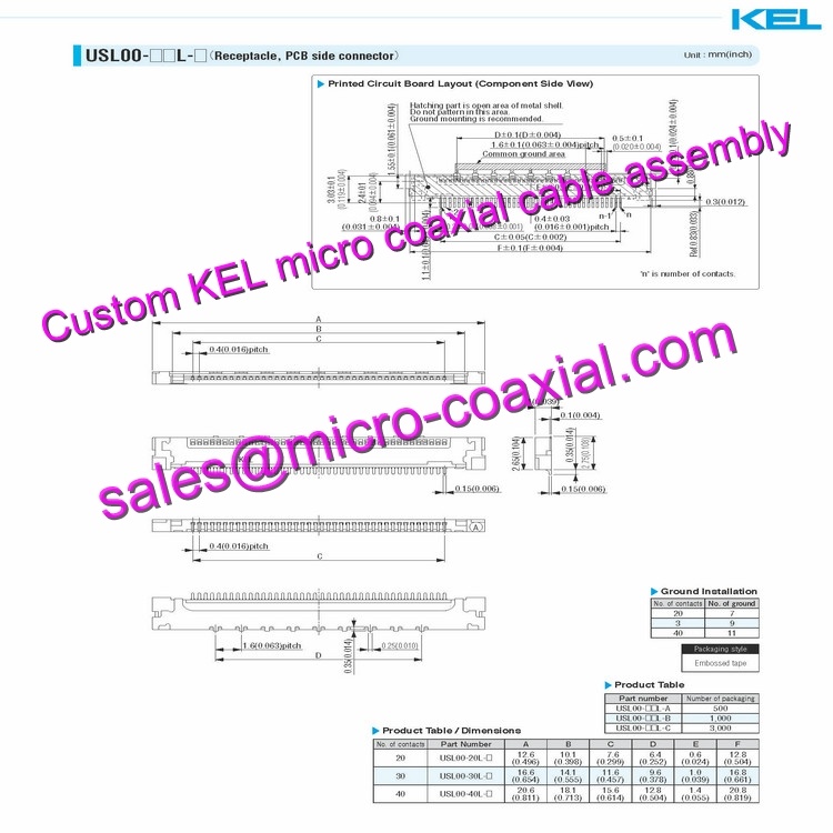 custom KEL SSL00-20L3-3000 Micro Coaxial Cable KEL XSLS01-40-C Micro Coaxial Cable Full HD Zoomkameras cable XCL-SG1240 Micro Coaxial Cable