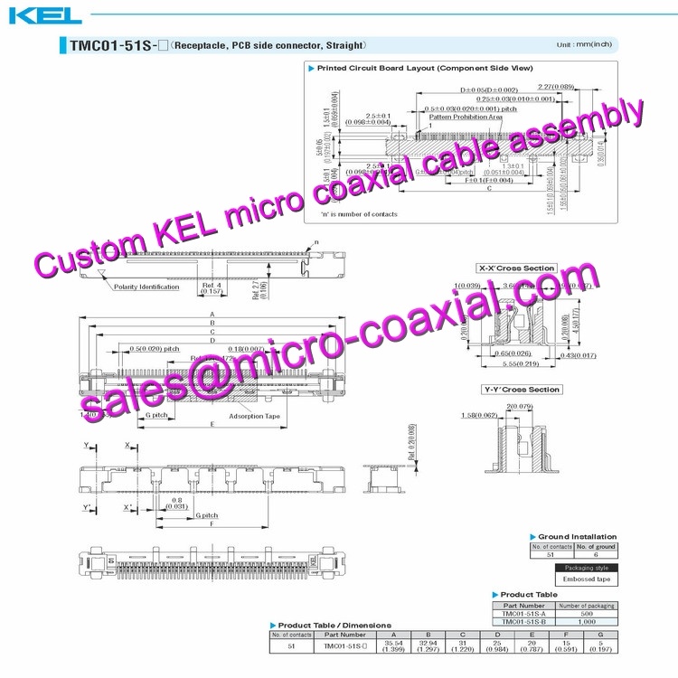 Customized KEL USLS00-30-A Micro Coaxial Cable KEL SSL01-40L3-0500 Micro Coaxial Cable Sony 4K Zoomkameras cable XCL-SG1240 Micro Coaxial Cable