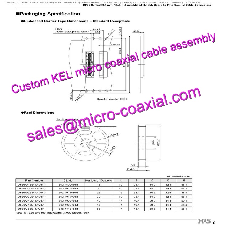 Customized KEL SSL01-30L3-1000 Micro Coaxial Cable KEL USLS20-30 Micro Coaxial Cable KEL 30 pin micro-coax cable DI-SC233 VK-S454N Micro Coaxial Cable