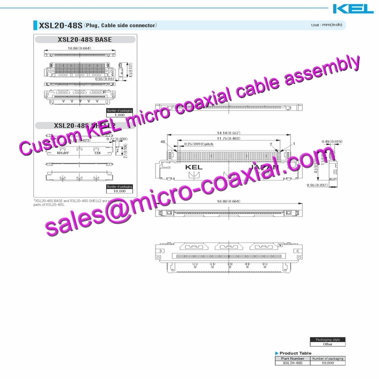 OEM ODM KEL USLS20-40 Micro Coaxial Cable KEL USL00-40L-C Micro Coaxial Cable Sony FCB-EV7520A KEL USL00-30L-C cable FCB-EV75xx Micro Coaxial Cable