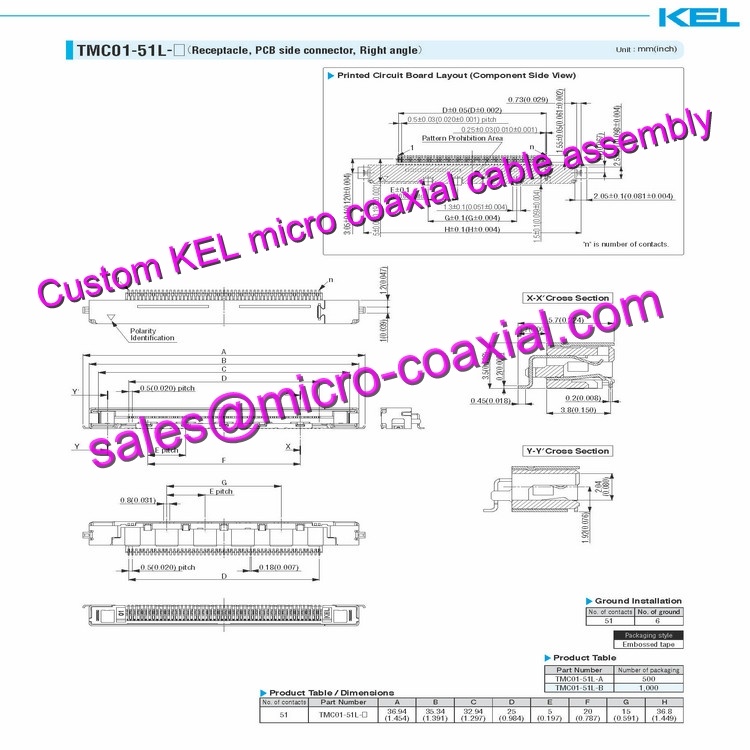 OEM ODM KEL SSL01-30L3-0500 Micro Coaxial Cable KEL USL00-30L-A Micro Coaxial Cable Sony FCB-ER8530 KEL USL00-30L-C cable XPL-SDKW Micro Coaxial Cable