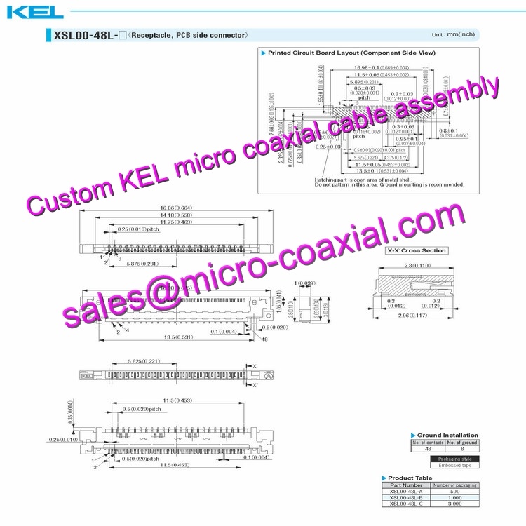 customized KEL SSL00-40S-1000 Micro Coaxial Cable KEL USLS00-40-A Micro Coaxial Cable Hitachi HD camera DI-SC220 Molex 30 pin micro-coax cable DI-SC110N-C Micro Coaxial Cable