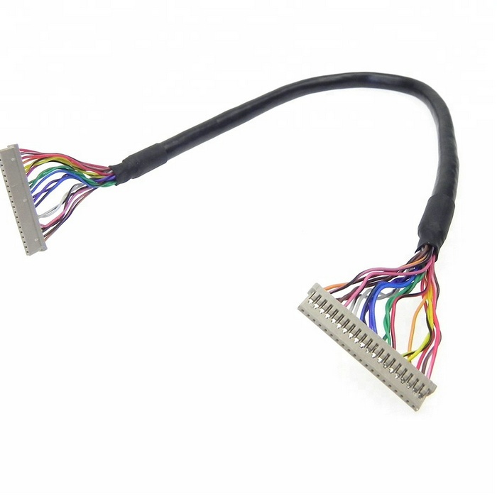 Custom USLS00-34-A fine micro coaxial cable assembly TMC01-51L-B eDP LVDS cable assemblies Provider