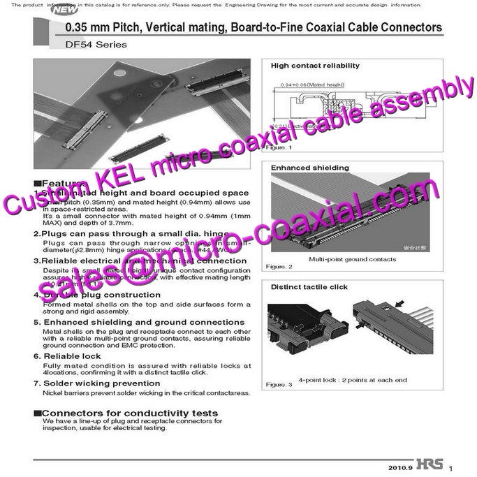 customized KEL SSL00-20S-1000 Micro Coaxial Cable KEL XSLS01-30-C Micro Coaxial Cable KEL 30 pin micro-coax cable DI-SC233 DI-SC110 Micro Coaxial Cable