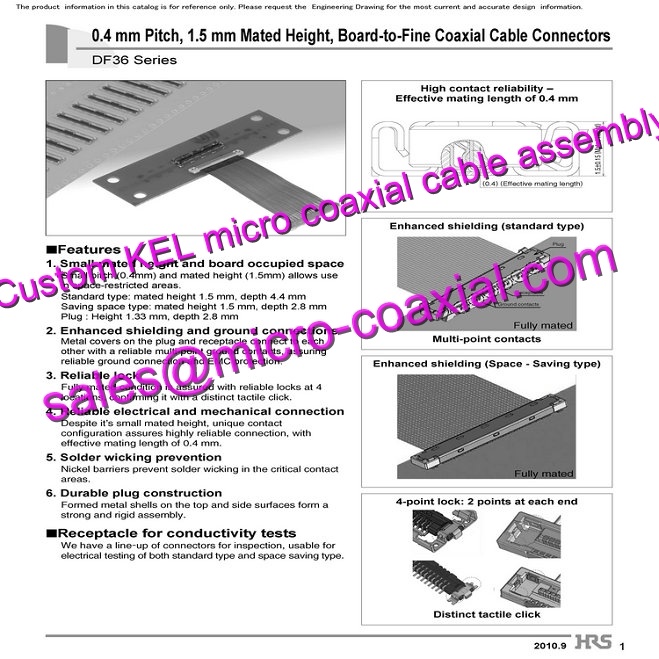 custom KEL XSLS00-30-C Micro Coaxial Cable KEL SSL00-30S-0500 Micro Coaxial Cable Sony FCB-ER8550 connector 30 pin micro coax cable FCB-ER8300 Micro Coaxial Cable