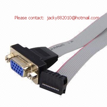 IDC Scoket to D-SUB with Hood cables,Flat Ribbon Cable