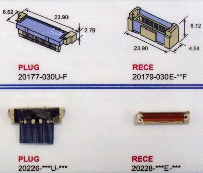 custom I-PEX 20438 Fine Micro Coax cable assembly FX16-31P-0.5SD LVDS cable eDP cable assemblies manufactory