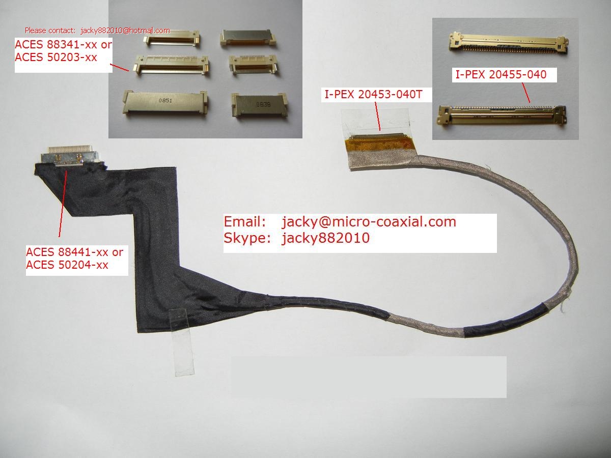 ACES 88441,88341 connector,micro coaxial cables, LVDS connector on Desktop Board DH61AG