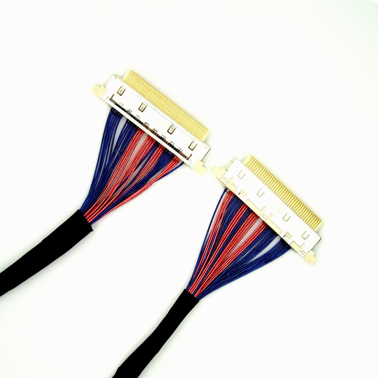 customized I-PEX 20525-210E-02 micro coaxial connector cable assembly DF56J-40P-SHL eDP LVDS cable assemblies manufactory