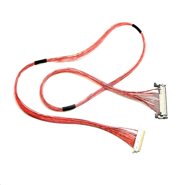 Manufactured I-PEX 20437-050T-01 fine micro coax cable assembly DF81-30P-LCH eDP LVDS cable assembly Supplier