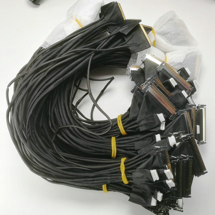 custom I-PEX 20454-340T thin coaxial cable assembly FI-S20P-HFE LVDS cable eDP cable assemblies Manufacturing plant