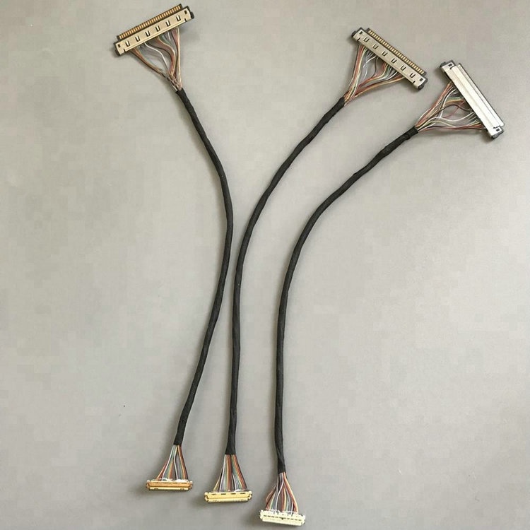 Custom JF08R0R041010UC fine pitch cable assembly I-PEX 20439-030E-01 LVDS cable eDP cable assembly manufactory
