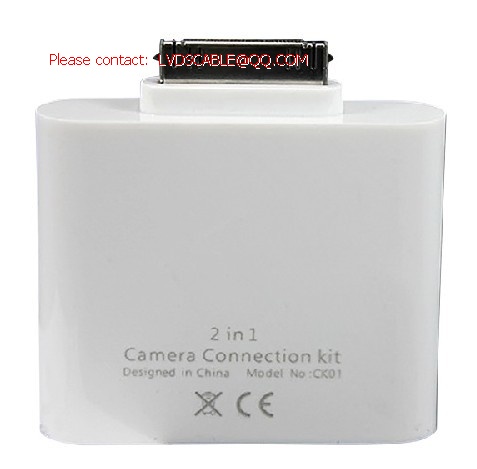 2 in 1 Camera Connection Kit for IPad,ipad cable,ipad3 cable.ipad2 cables