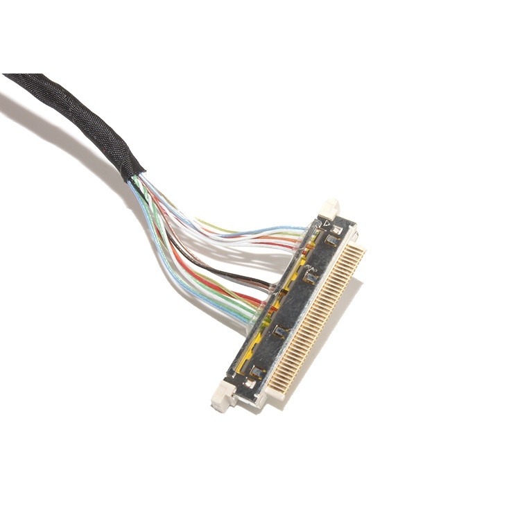 Custom I-PEX 2182-032-03 fine micro coaxial cable assembly FI-S2P-HFE LVDS eDP cable assemblies Manufacturing plant