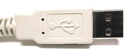 The USB logo is always worked into the connector itself