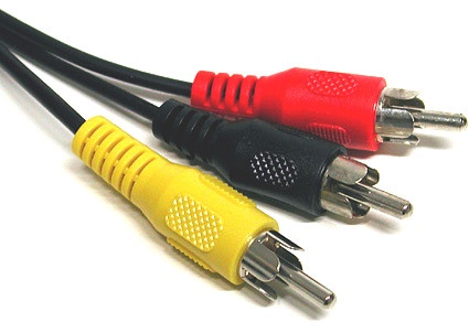 RCA connectors in various colors for different types of signals