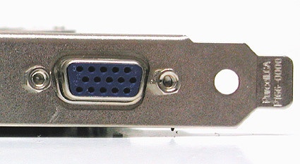 VGA monitor port on a graphics card